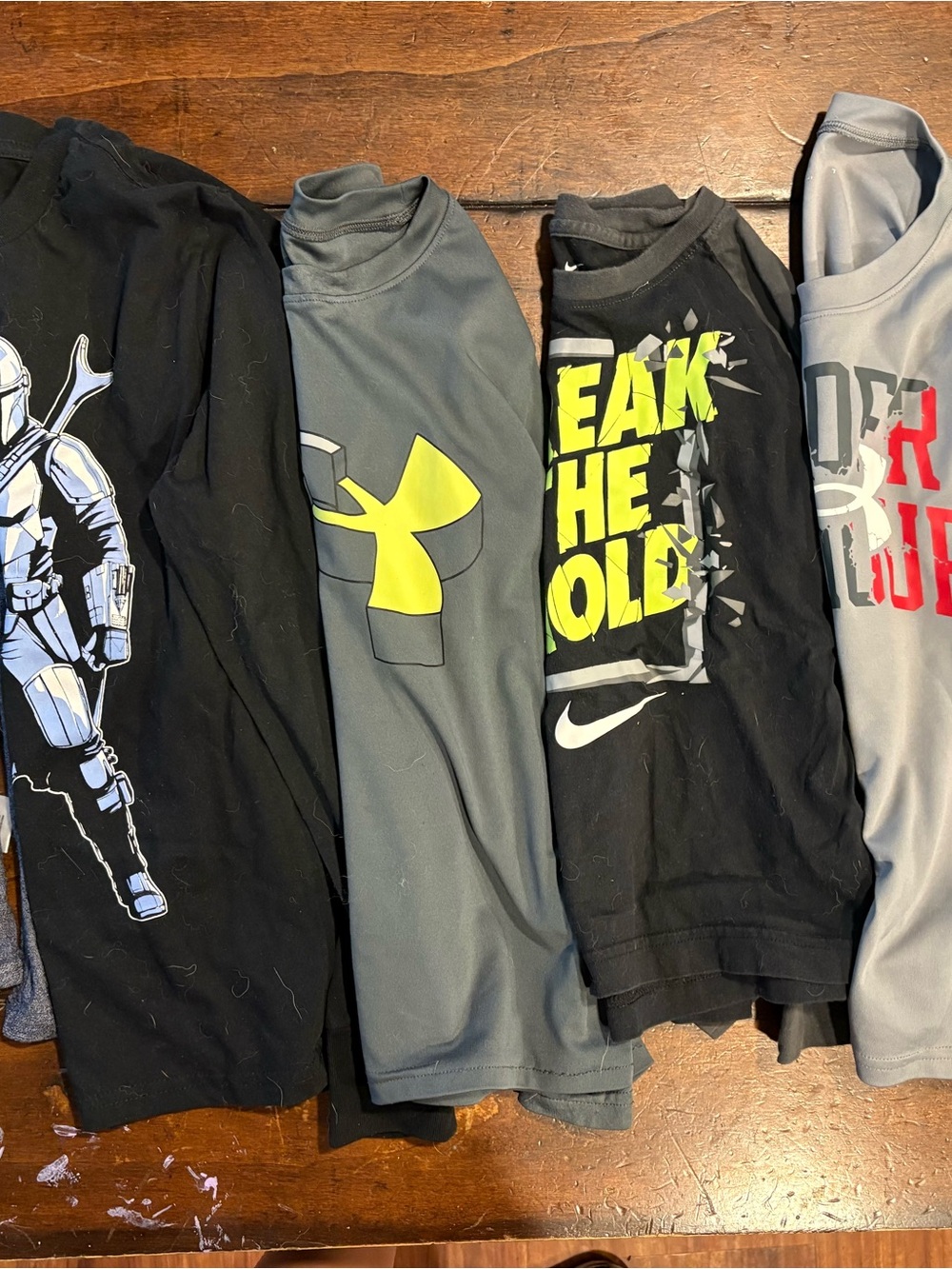Under Armour Gray Short Sleeve Tee with Yellow Logo